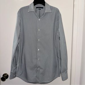 Perry Ellis non iron striped button down long sleeve shirt for men size small